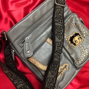 Betty Boop Silver & Sparkly Gold Authentic Purse